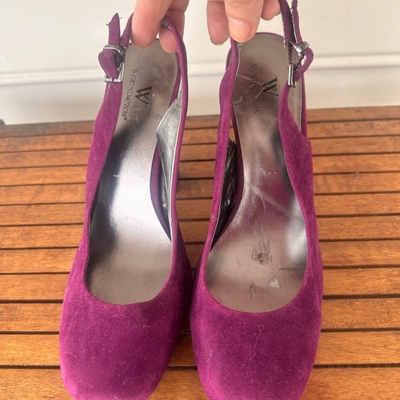 Worthington women's purple sling back platform heels size 9 - Picture 3 of 9